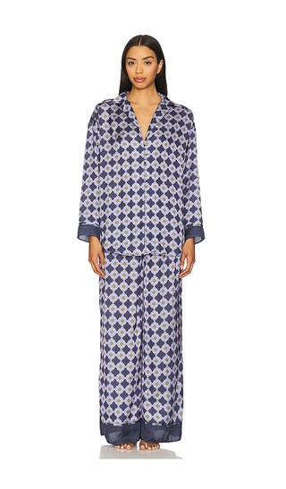 Free People x Intimately Dreamy Days Pajama Set In Navy Combo in Navy. - size M | Revolve Clothing (Global)