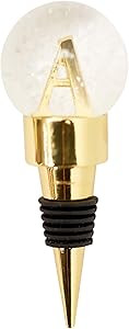 Monogram Letter A Snowglobe Bottle Stopper by CIROA | Amazon (US)
