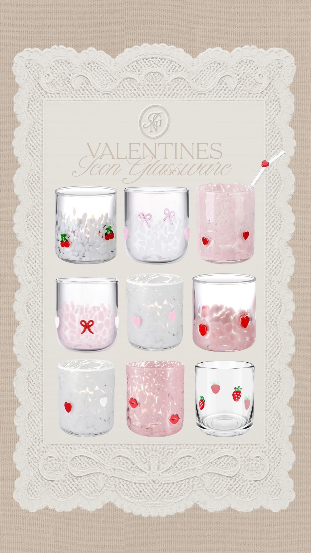 Valentine’s icon glassware that makes every cocktail, iced coffee, mocktail, or cozy night-in feel extra special 💕 

#valentinesdecor #galentines #homefinds #tablescaping #glassware #iconcups #iconglassware #lovebasket #valentineshome #seasonaldecor

#LTKHome #LTKFindsUnder50 #LTKSeasonal