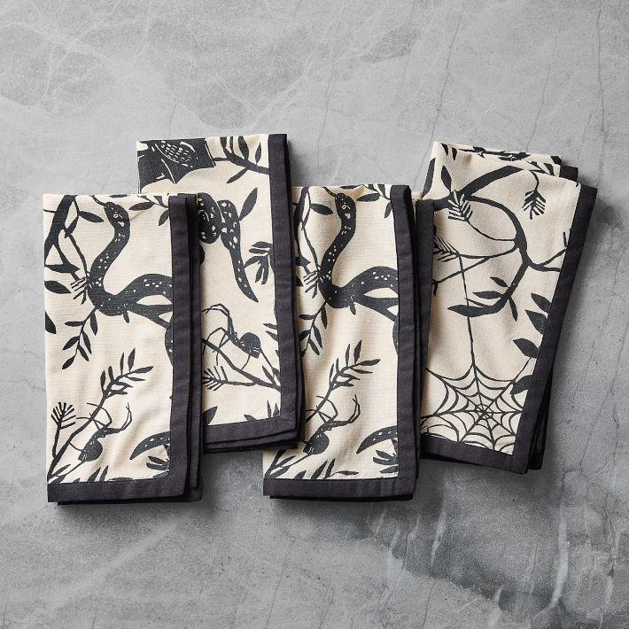 Spooky Toile Napkin Sets | West Elm (US)