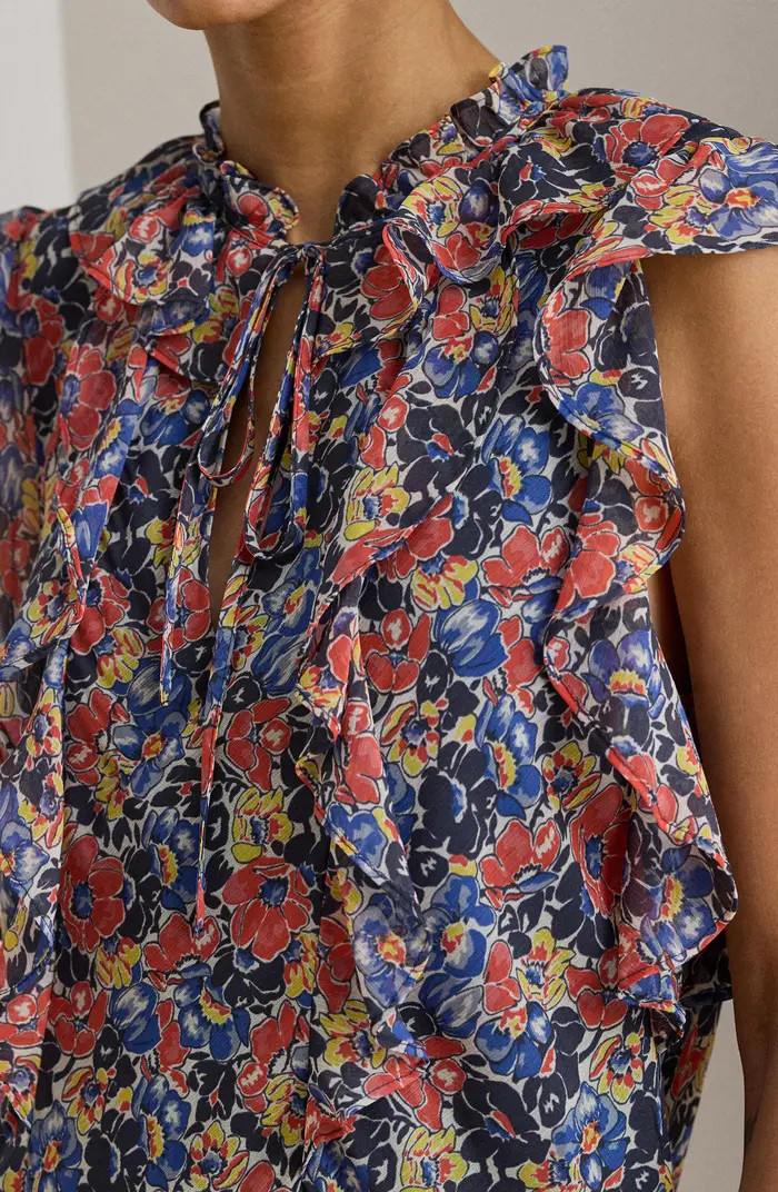 Floral Tiered Georgette Dress | Nordstrom