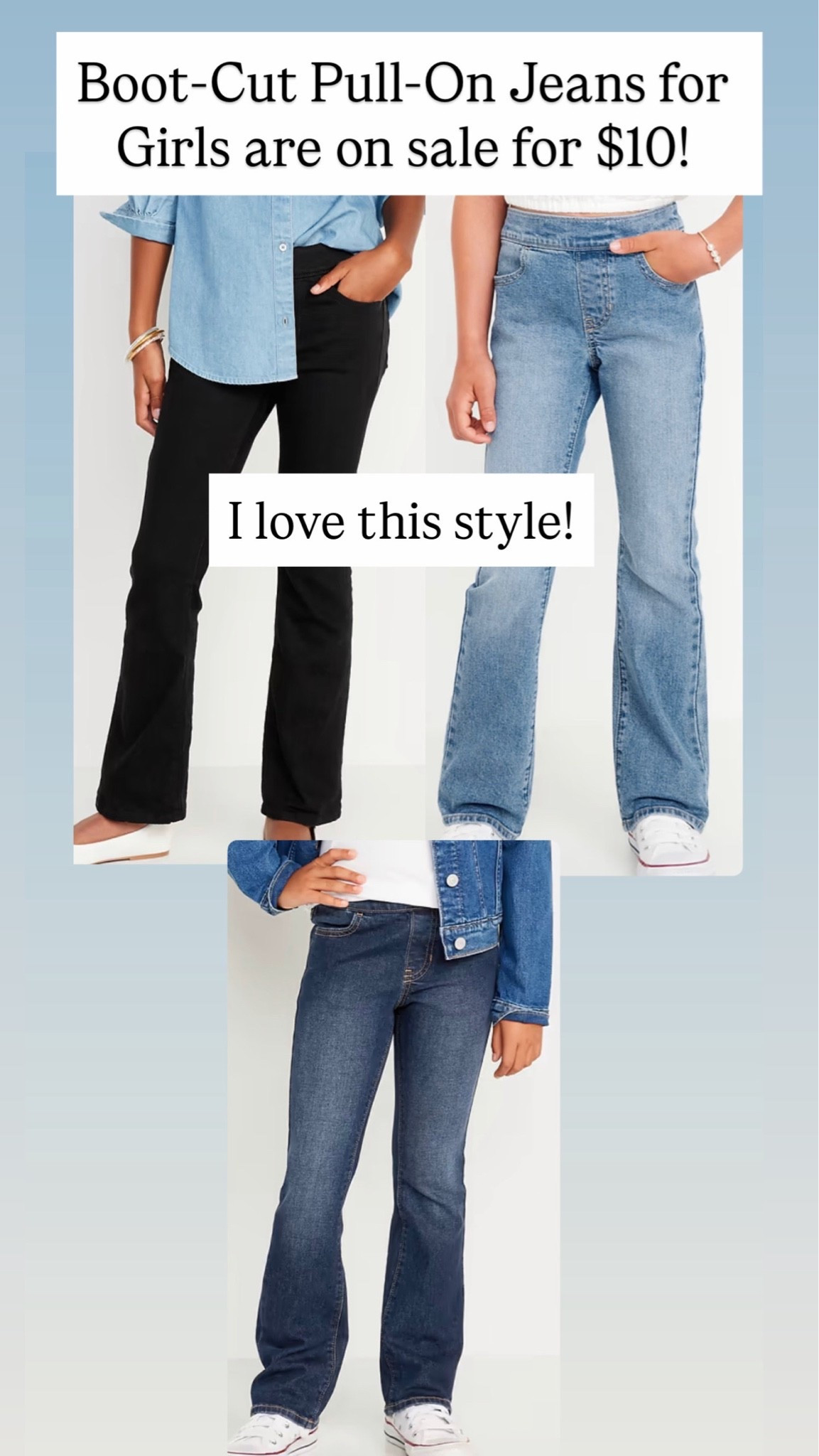 Boot-Cut Pull-On Jeans for Girls are $10

#LTKKids #LTKSaleAlert