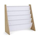 Humble Crew, Natural/White Kids Book Rack Storage Bookshelf with Deep Sleeves, Universal | Amazon (US)