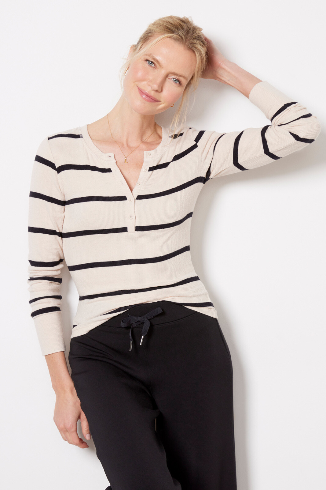 Scarlett Rib Henley | Evereve