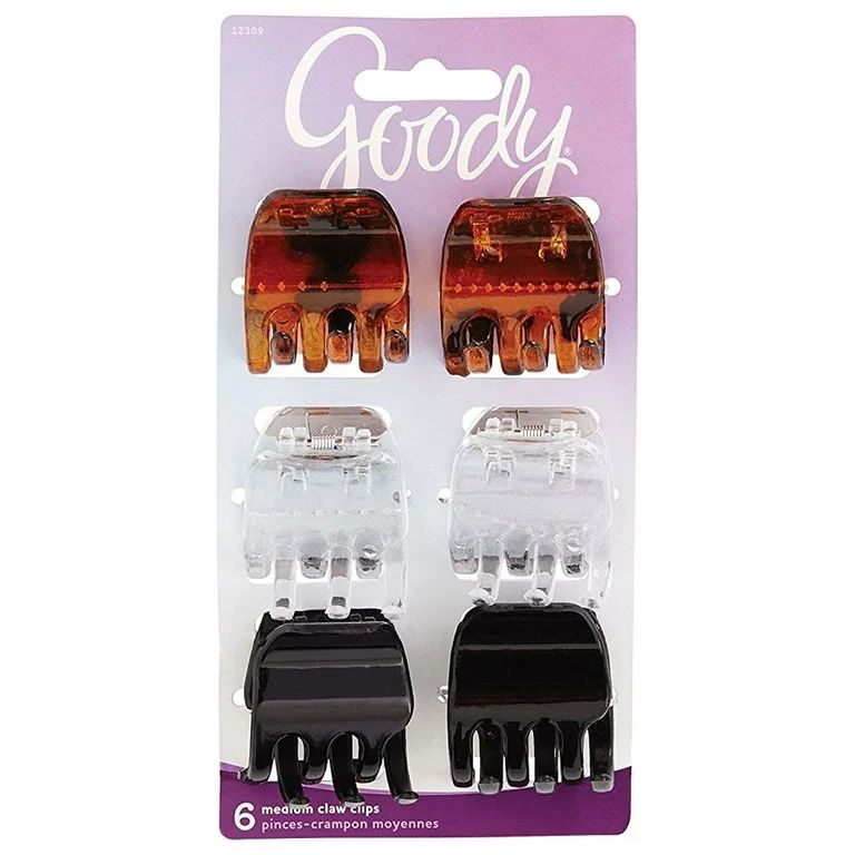 Goody 6-On Claw Clips, 6 count | Walmart (US)