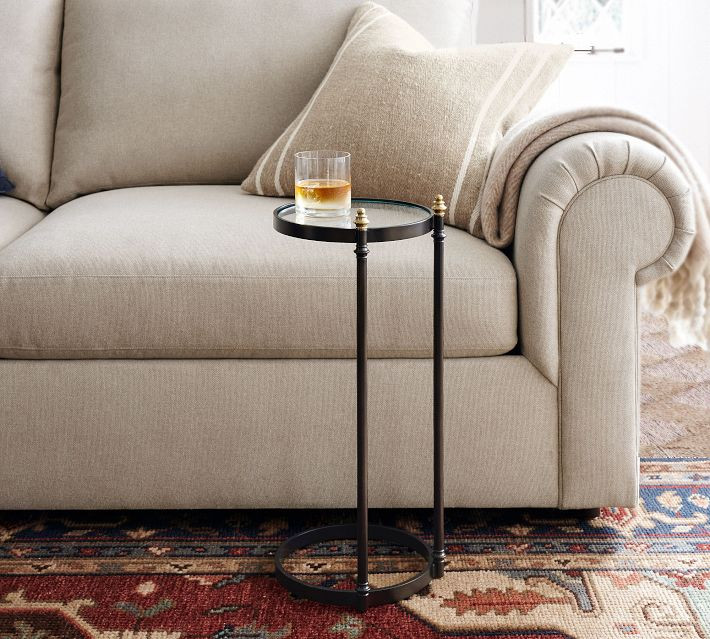 Marlette Round Glass C-Table (10") | Pottery Barn (US)