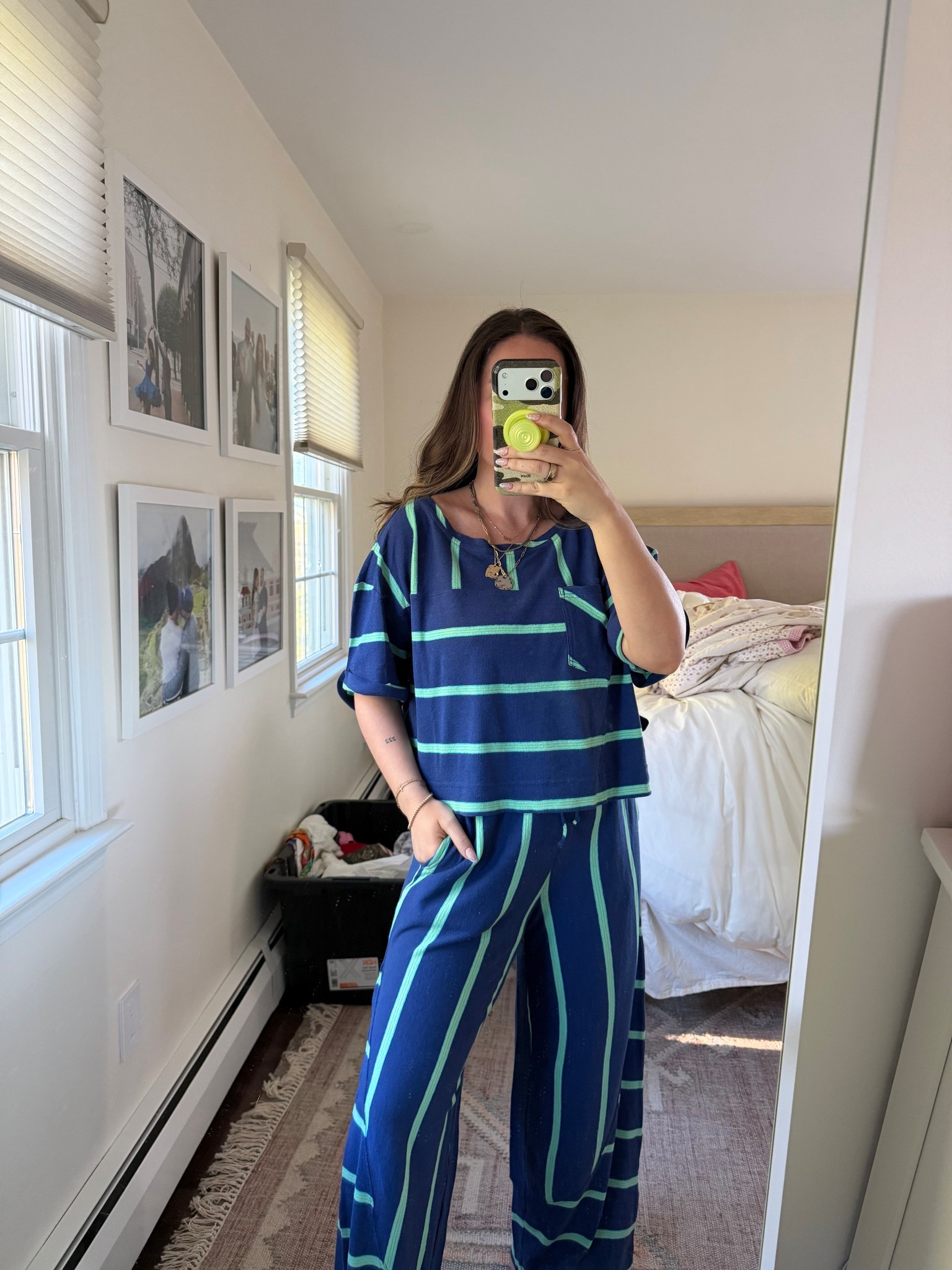 in a M in this set! 💚🩵 got a L in the yellow set 

#LTKSeasonal #LTKdayinmylife #LTKmomlife