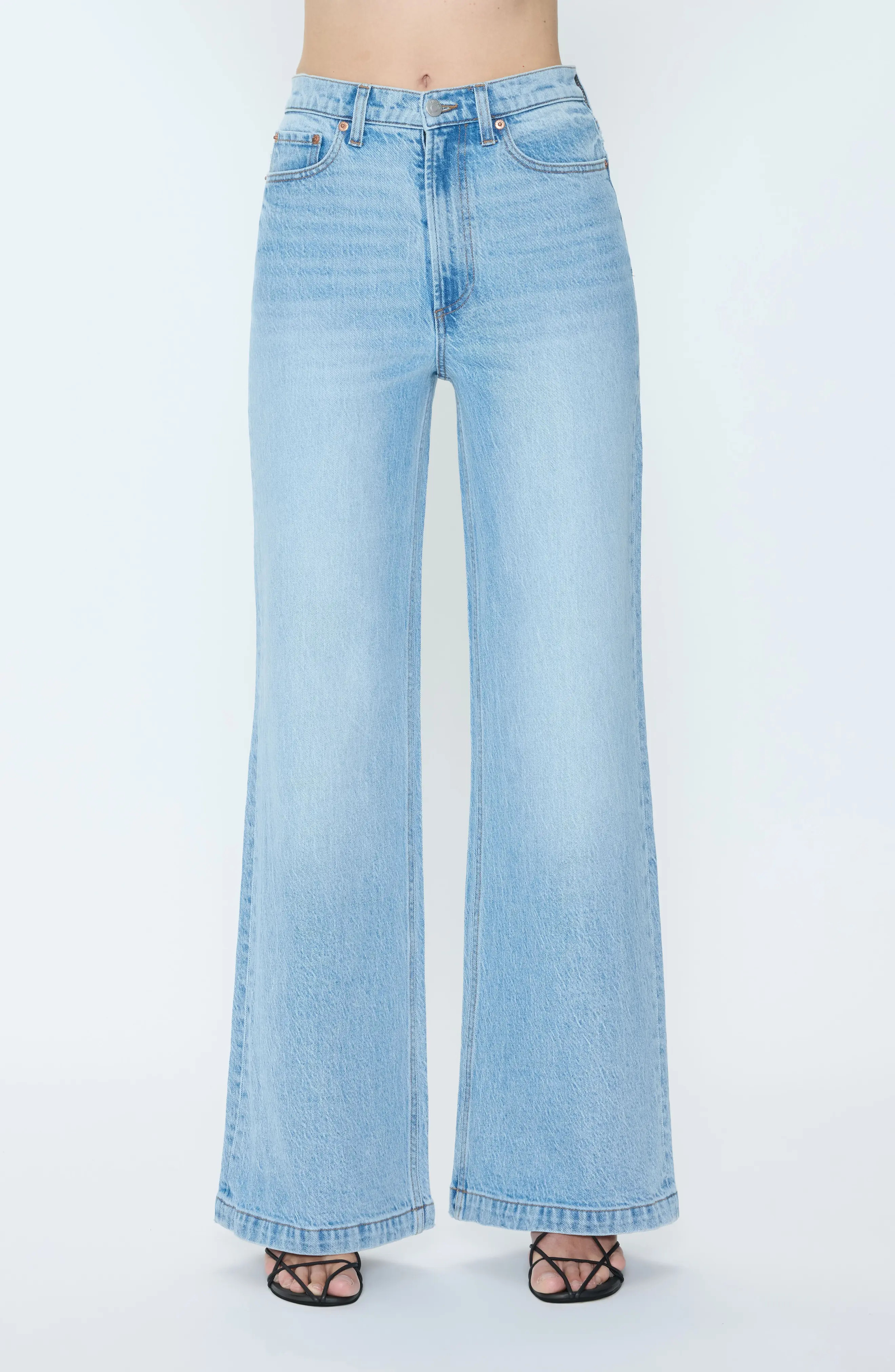 Pistola Lana High Waist Wide Leg Jeans in Elevation at Nordstrom, Size 28 | Nordstrom