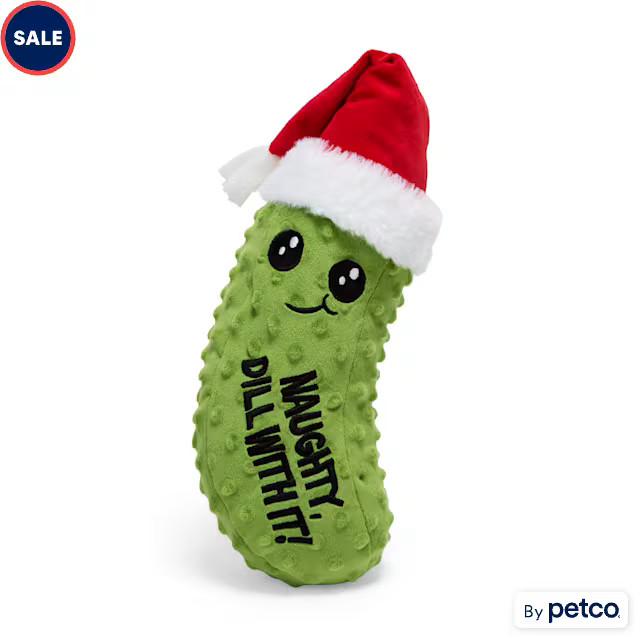 Merry Makings Naughty Pickle Plush Dog Toy, Large | Petco