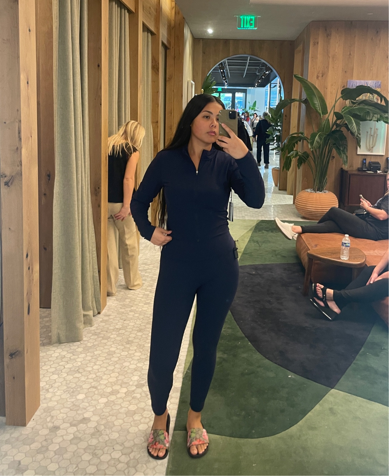 Aritzia tryon✨
I’m wearing a large top and large leggings. I ordered a size medium leggings for a better fit. 
Size 38 in Gucci slides.

#LTKshoecrush #LTKfitness #LTKU