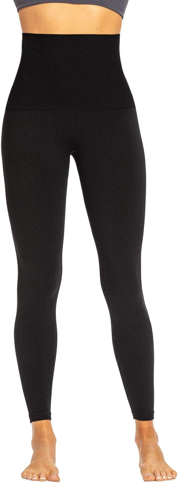 Rheane Women's Seamless High Waisted Compression Tummy Control Leggings Slimming Pants | Amazon (US)