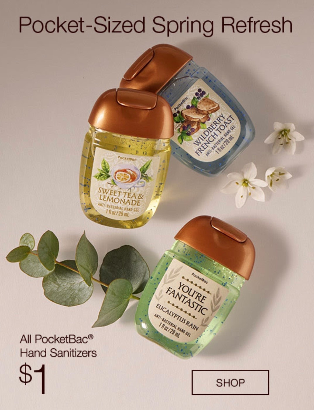 Bath & Body Works is getting in on the sale action today with $1 Hand Santizers! Even the newest Vera Bradley versions are included in the sale - excellent time to stock up. 💐

#LTKselfcare #LTKBeauty #LTKSaleAlert