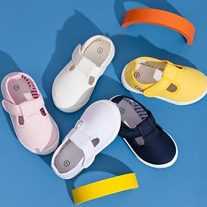 Toddler Boys Girls Canvas Sneakers Soft Sole T-Strap Shoes Lightweight Comfy Classical Flats Non ... | Amazon (US)