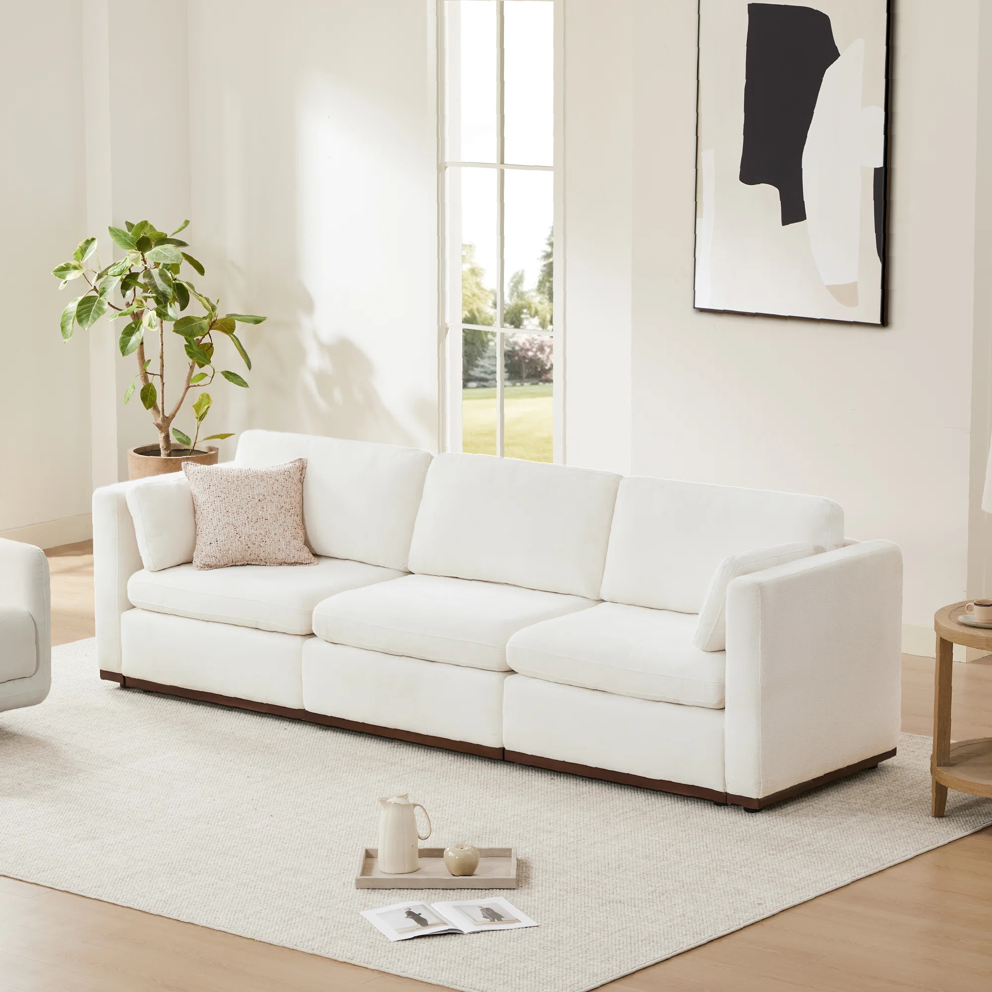 Sayette 3-Piece 112" Upholstered Modular Sofa | Wayfair North America