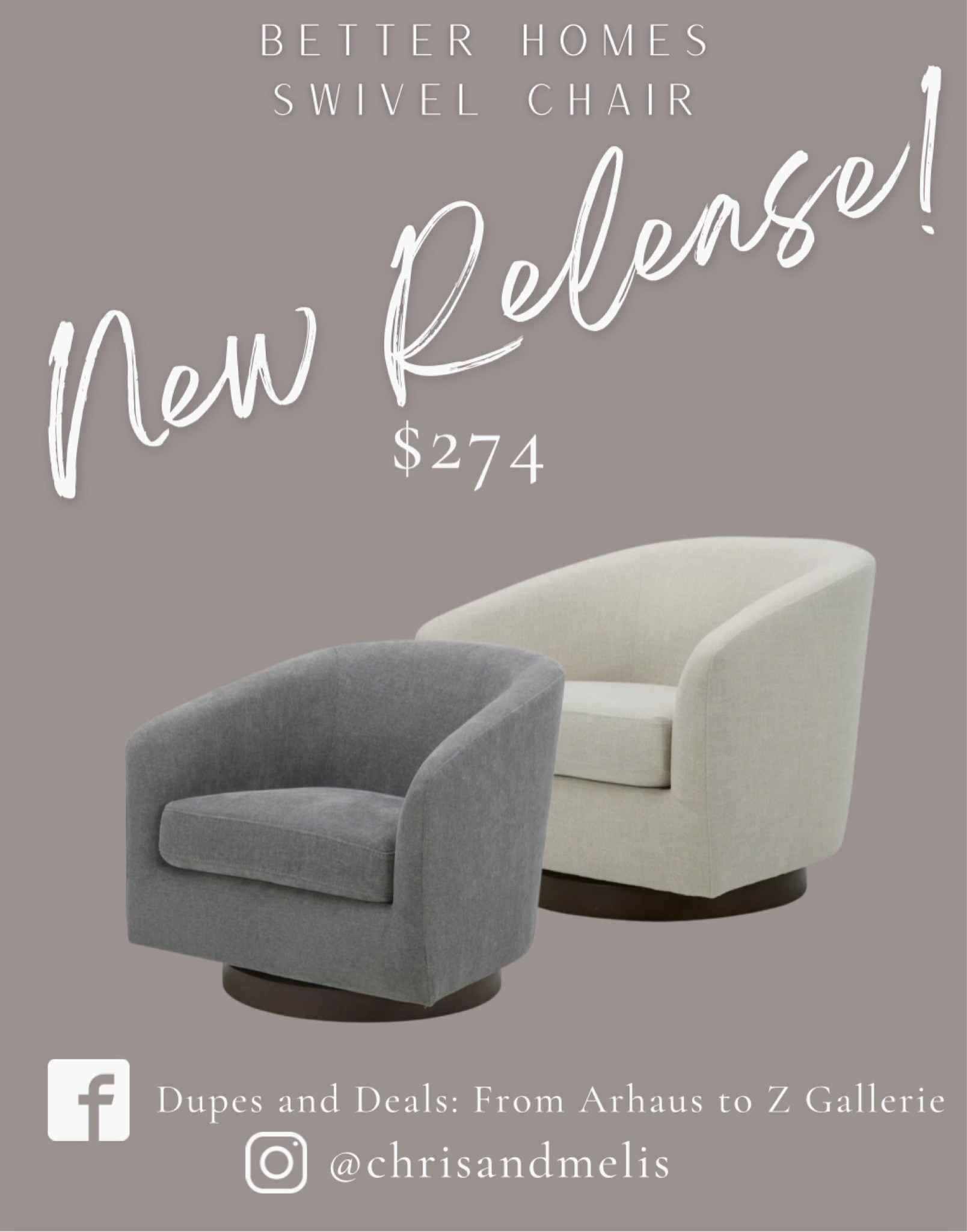 New release from Better Homes! This swivel chair is gorgeous and under $275!!

#LTKhome #LTKsalealert