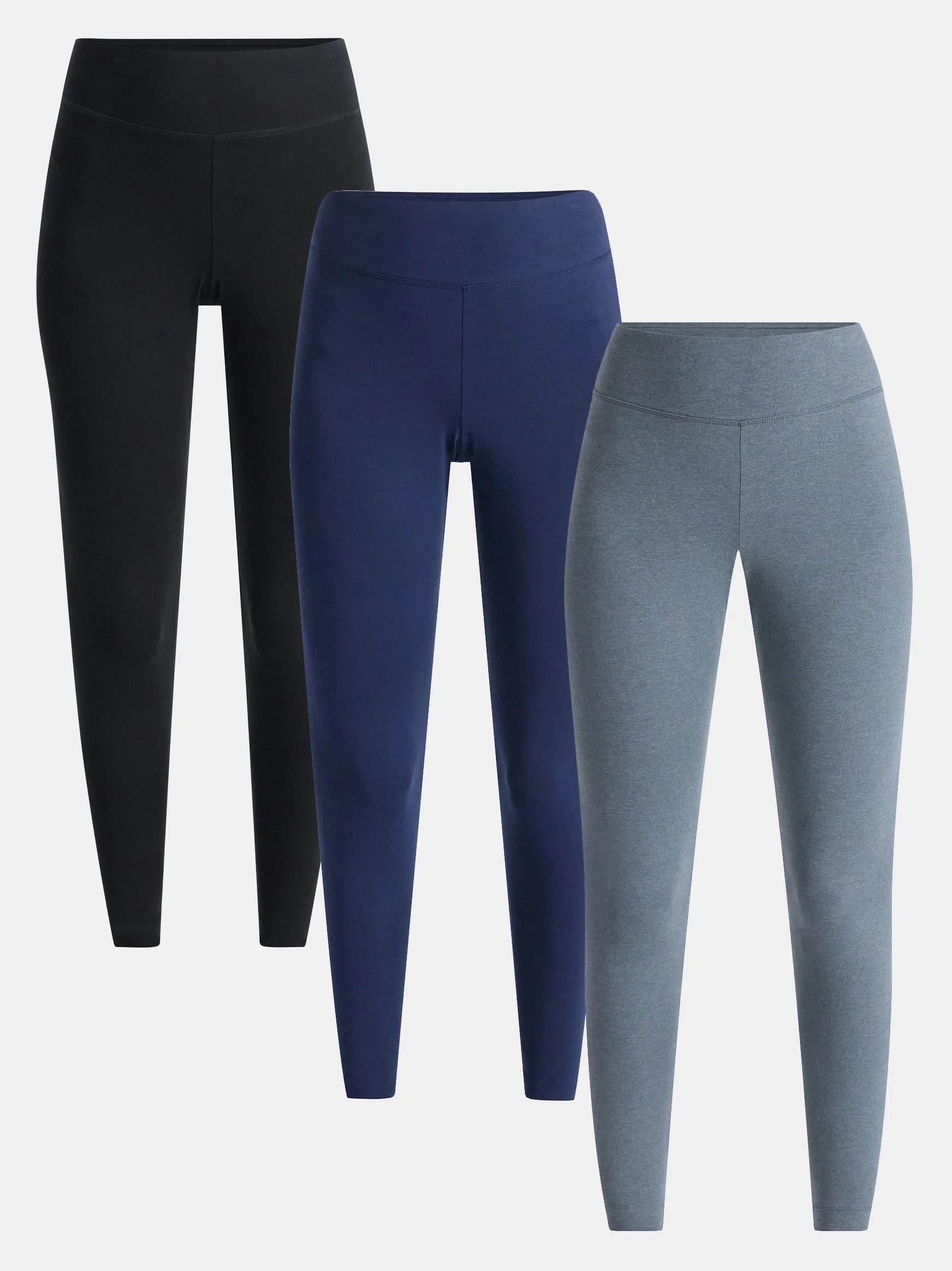 Time and Tru Women's High Rise Leggings, 27'' Inseam, 3-Pack, Sizes XS-XXXL | Walmart (US)