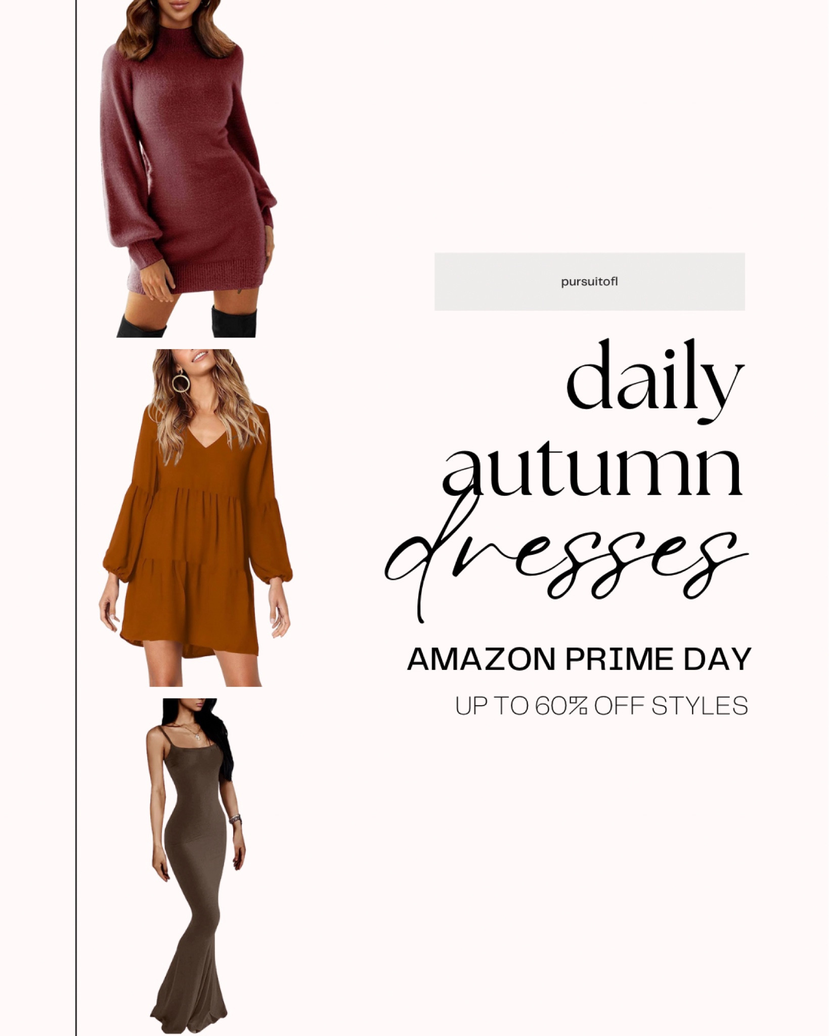 Daily autumn dresses | Amazon Prime Day, fall dress, long dress, short dress, long sleeves, fall fashion, fall outfit, wardrobe, prime day deals 

#LTKxPrime #LTKsalealert #LTKSeasonal