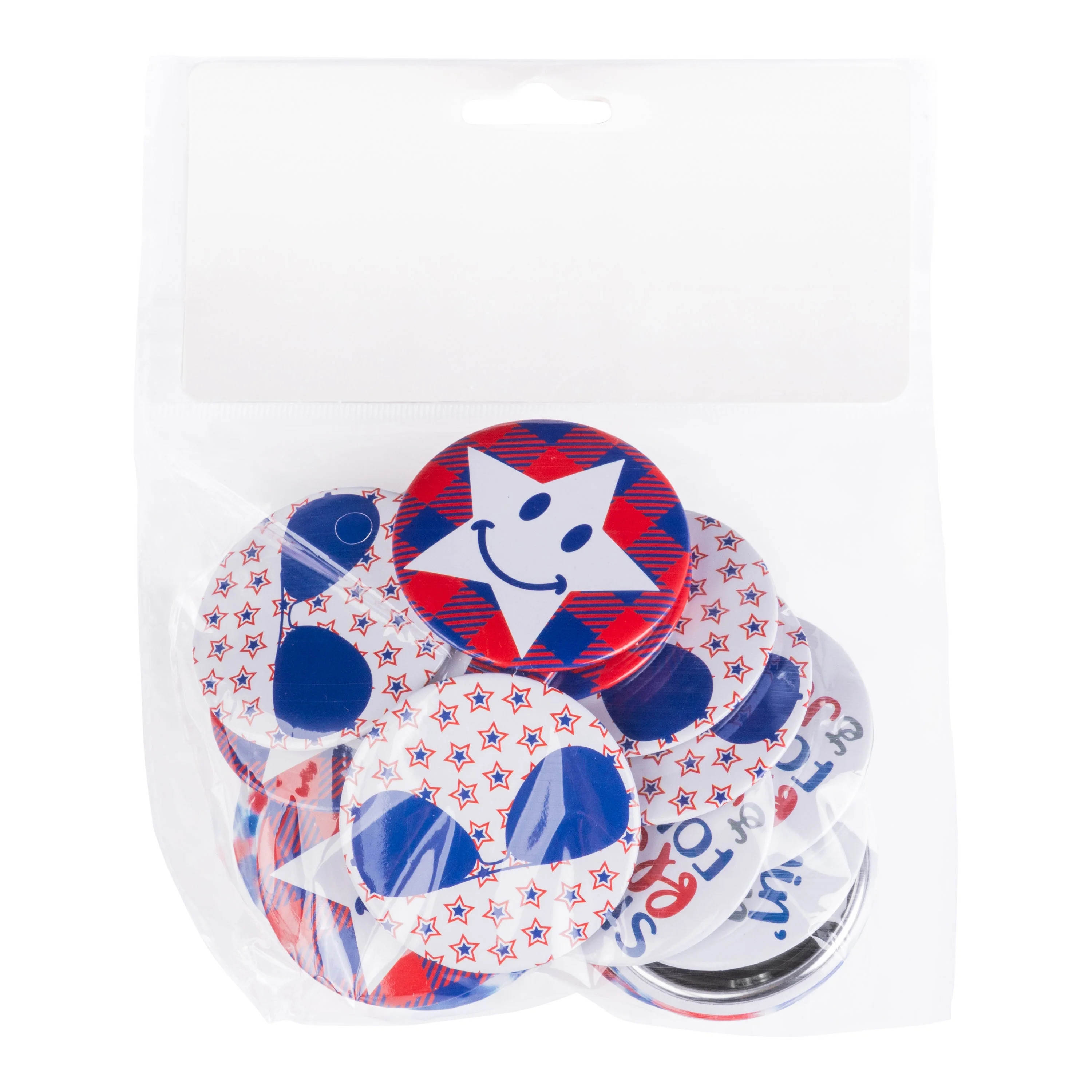 Way to Celebrate Patriotic 20PK Buttons, Various Designs - Walmart.com | Walmart (US)