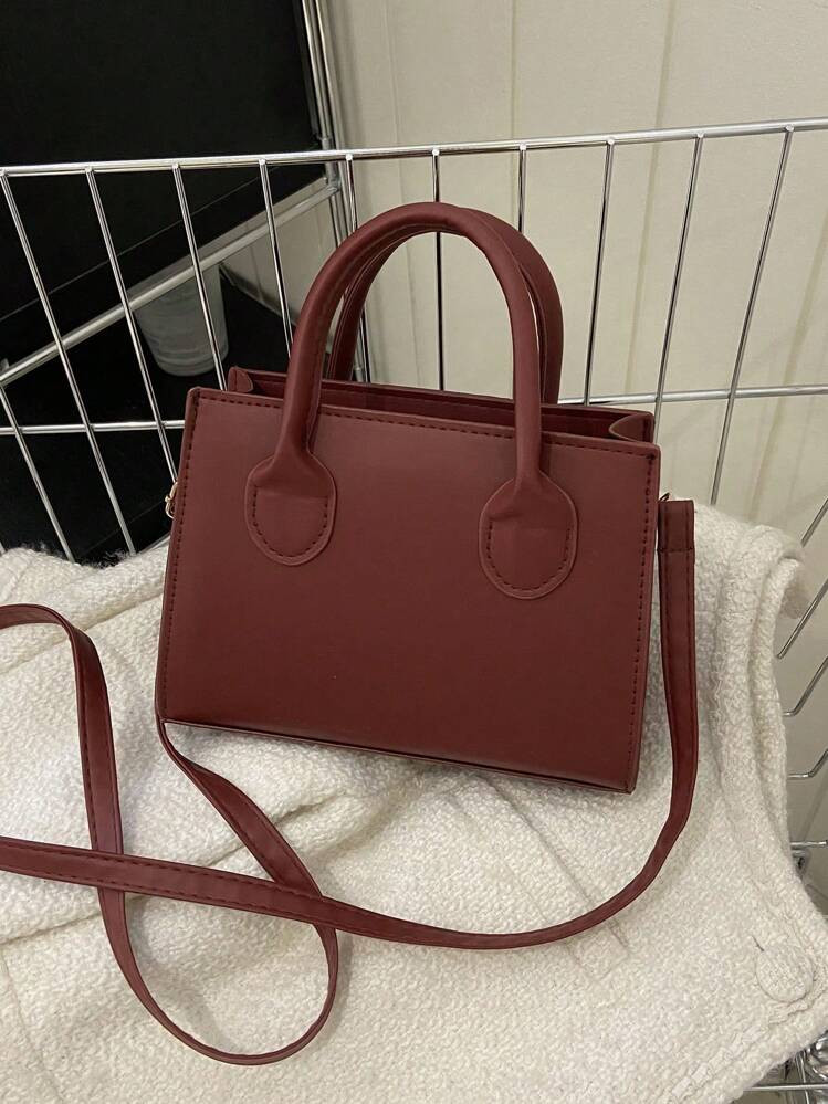 Solid Pu Leather Handbag Mini Shoulder Bag For Women, Simple Style, Casual Commuting, Fashionable... | SHEIN