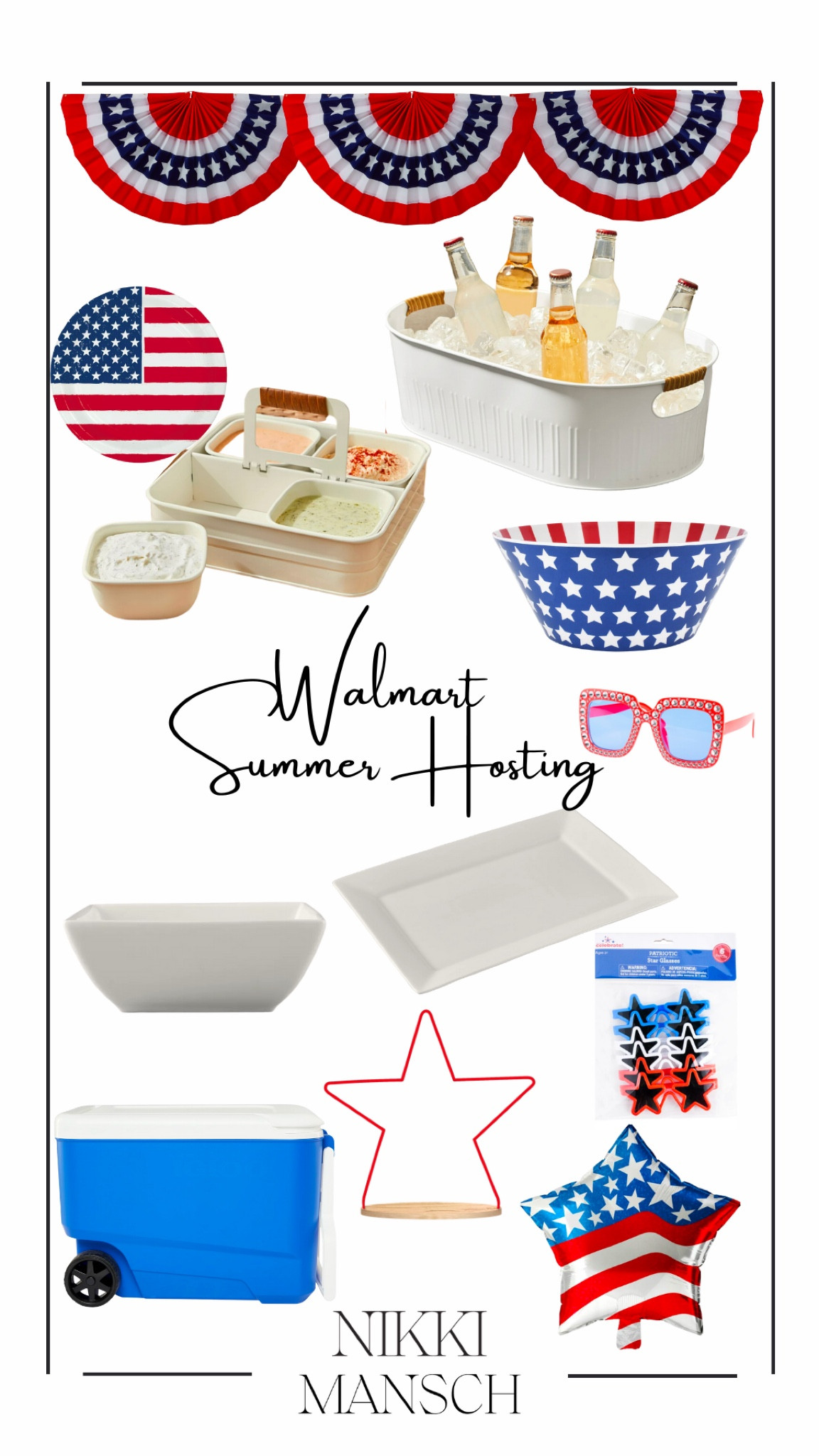 Whenever I’m hosting for a special occasion I like to primarily use serving trays and platters I can reuse again in my kitchen year round but sprinkle in some of the season with affordable, fun options like these! I will put some sunglasses on tables and mix in a few bowls, paper plates, etc to play up the star spangled season! The serving ware with the handles makes it so easy to move from inside to outdoor entertaining. The plain white kitchen serving ware is both oven and dishwasher safe! 

Kitchen, 4th of July, hosting at home, dinner party, Labor Day, outdoor 

#LTKstyletip #LTKhome #LTKunder50