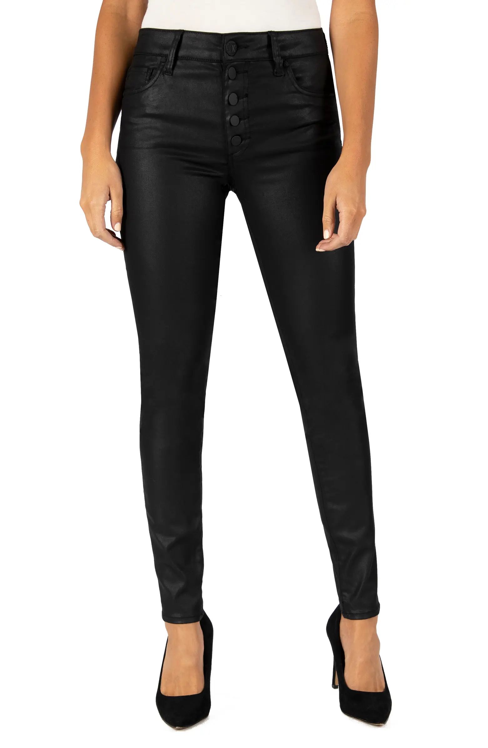 Mia High Waist Coated Skinny Jeans | Nordstrom