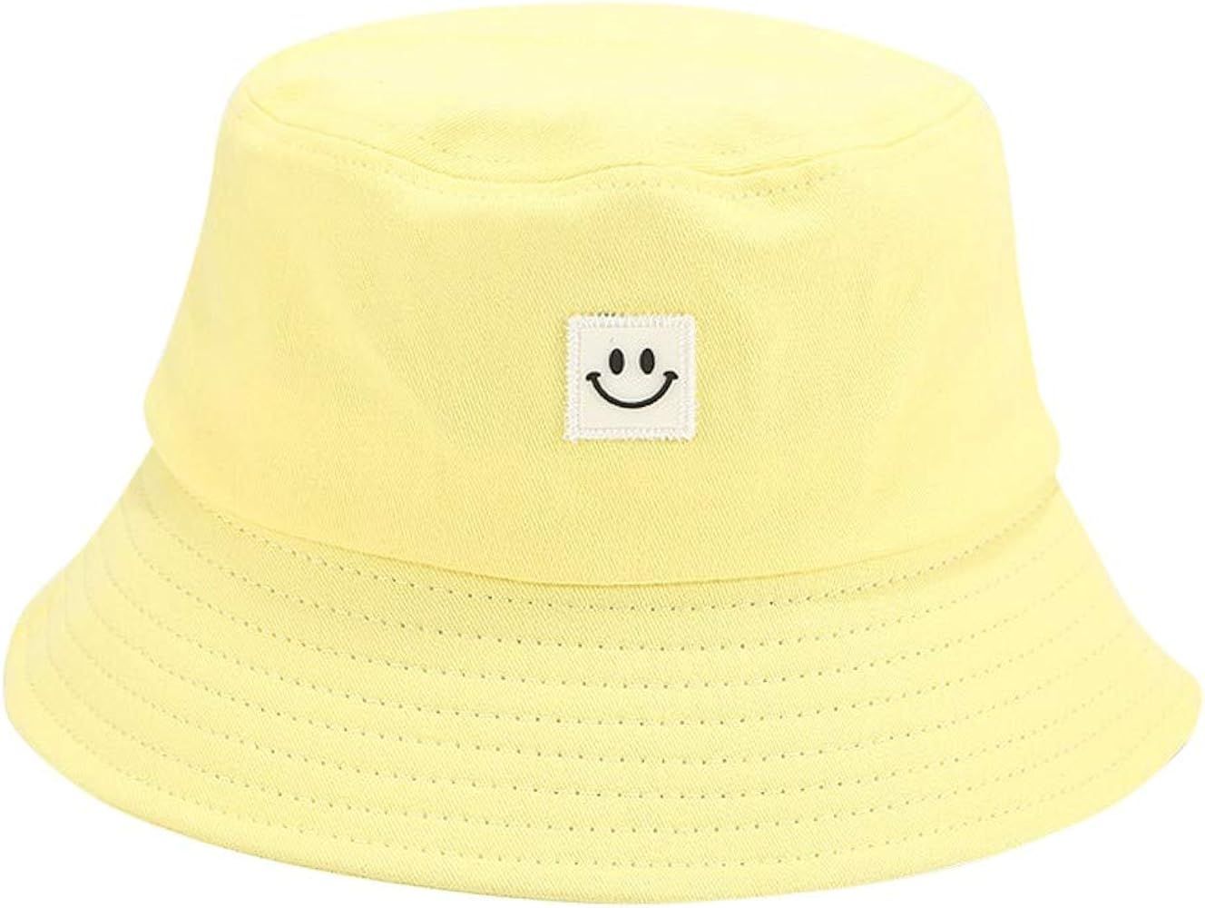 Ruinono Unise Hat Summer Travel Bucket Beach Sun Hat Smile Face Visor | Amazon (US)