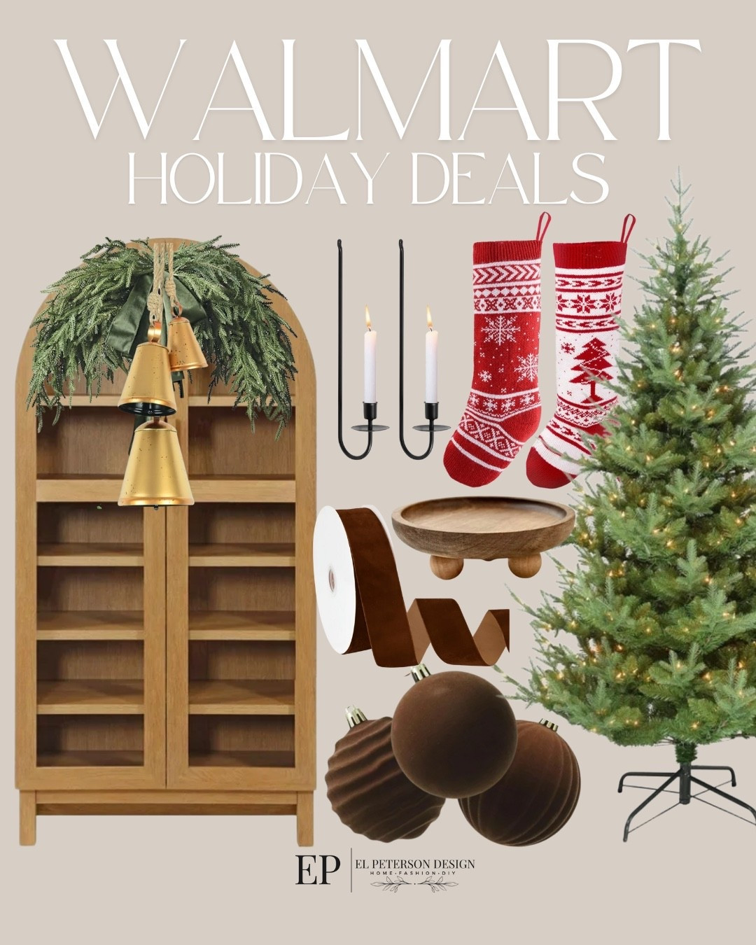 Walmart
Christmas holiday deals
Accent cabinet
Swag
Ornaments
Christmas tree
Ribbon
Stockings
Wall sconce
Wooden pedestal bowl
Bells 

#LTKFindsUnder100 #LTKSaleAlert #LTKHoliday