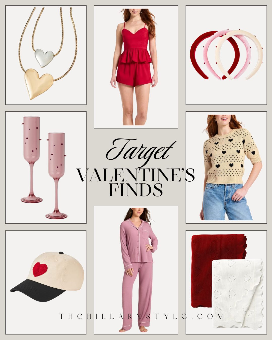 Sweetest Target Valentine’s Finds: Pajamas, Decor & Hosting
Love is in the air (and in the Target aisles)!

Get ready for the ultimate Valentine’s Day 2026 season with the dreamiest finds from Target. Whether you’re planning a cozy Galentine’s night in or a romantic evening, we’ve found the best of the best. This year’s collection features pajamas and accessories in adorable pink bow prints and heart patterns, plus the must-have A New Day heart sweater for that perfect soft girl aesthetic.

#TargetFinds #TargetStyle #TheHillaryStyle #ValentinesDay2026 #GalentinesDay #TargetHome #HeartSweater #CozyAesthetic #ValentineDecor #PinkAesthetic #TargetHaul #HostessGifts #PajamaParty #PinterestVibes #LTKhome 

 

#LTKmomlife #LTKSeasonal #LTKFindsUnder50