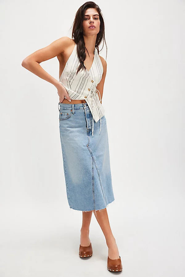 Levi's High-Rise A-Line Skirt | Free People (Global - UK&FR Excluded)