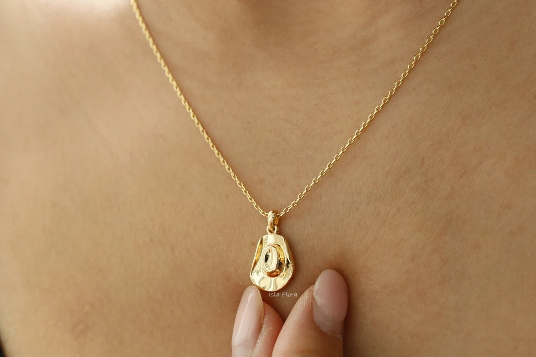 14K Gold Dipped Cowgirl Hat Pendant Necklace, Western Charm, Silver Rodeo Cowboy, Country, Minima... | Etsy (CAD)