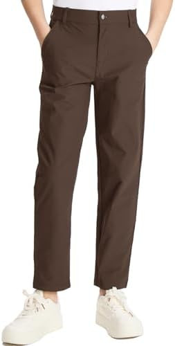 DEVOROPA Youth Boy's Golf Pants Quick Dry Athletic Chino Flat Front Pants Kids School Uniform Clo... | Amazon (US)
