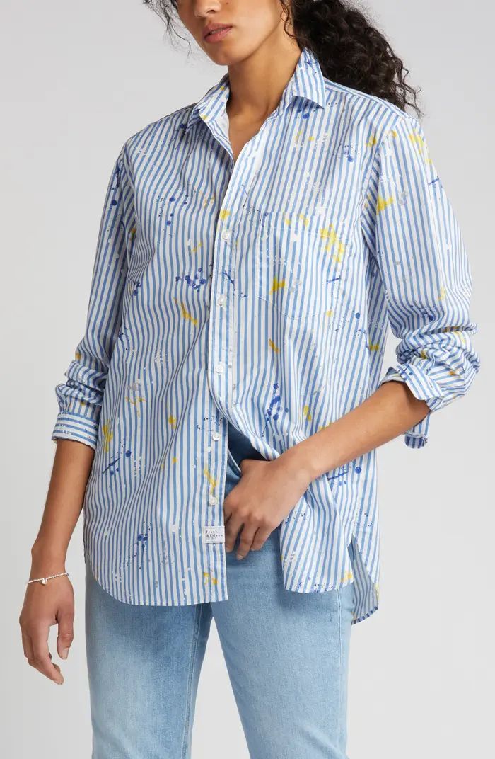 Joedy Paint Splatter Stripe Relaxed Button-Up Shirt | Nordstrom