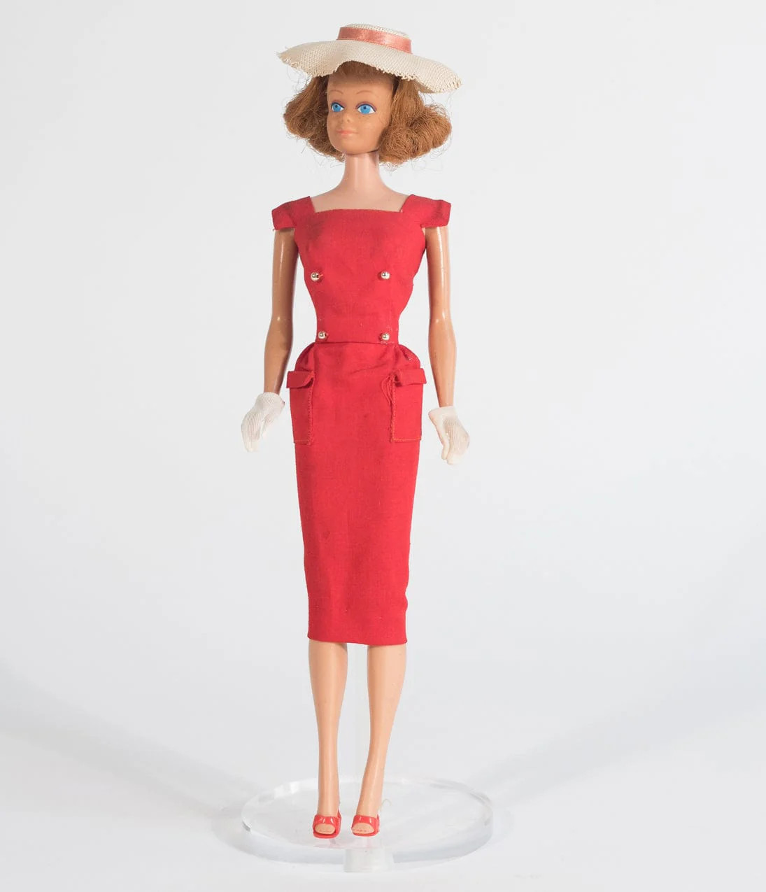 Barbie™ x Unique Vintage Red Sheath Sensation Wiggle Dress | UniqueVintage