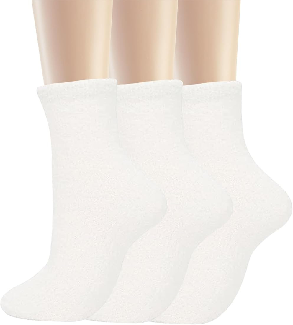 UTTPLL Fuzzy Socks With Grips Women Non Slip Hospital Socks Winter Fluffy Socks Warm Cozy Thick P... | Amazon (US)