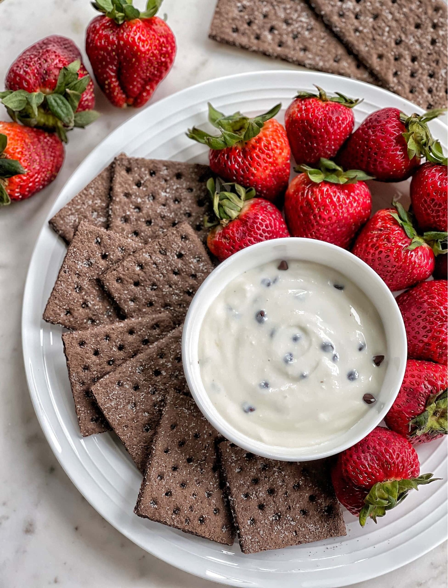 Your favorite Italian bakery specialty, made into a dip! The best part is, it’s actually a lightened-up version. I love this chips and dip serving tray. It's white ceramic and great for parties or appetizers. Full recipe on www.sweetsavoryandsteph.com

#LTKhome #LTKSeasonal