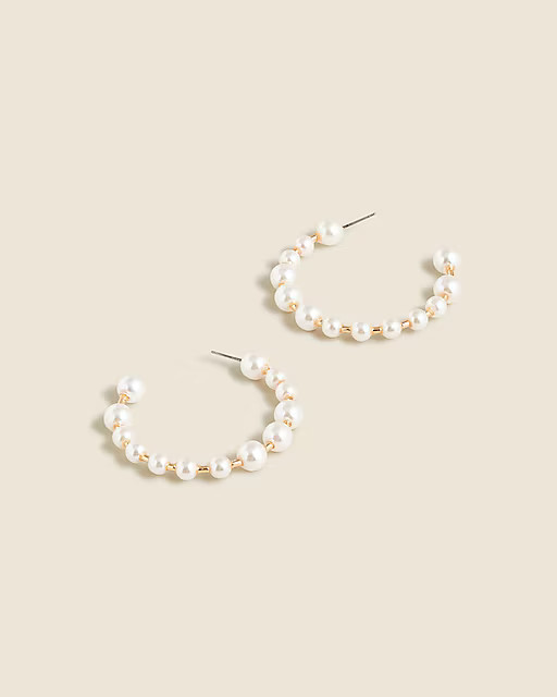 Bead hoop earrings | J. Crew US