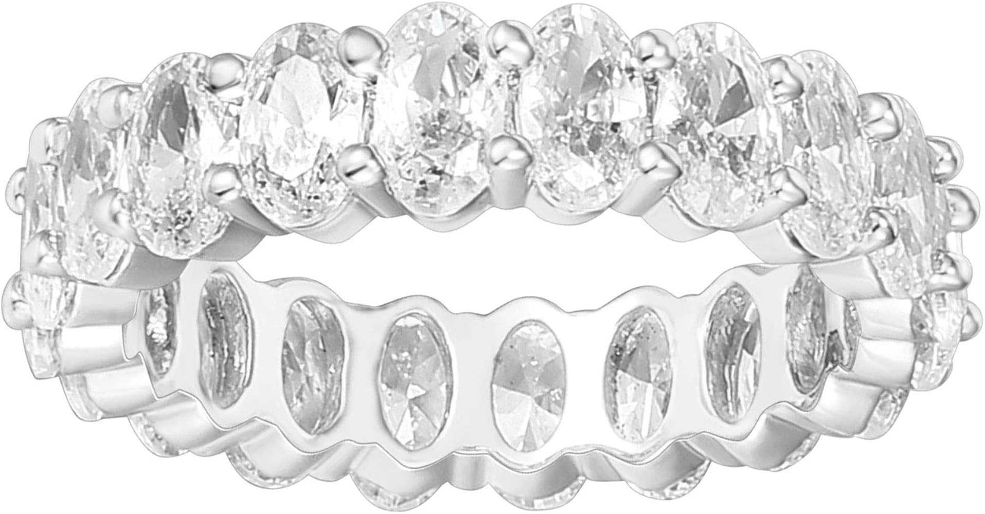PAVOI 14K Gold Plated Rings Oval Cubic Zirconia Love Ring | 5mm Stackable Rings for Women | Gold ... | Amazon (CA)