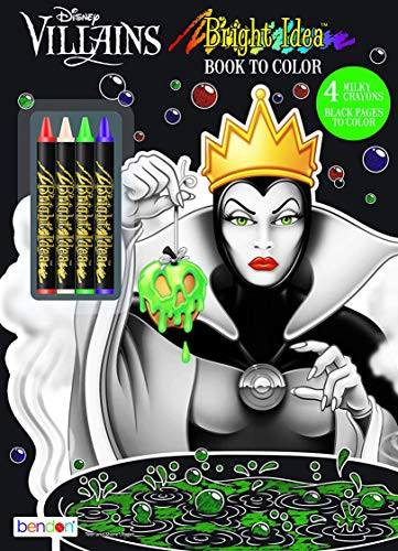 Disney Villains 48-Page Bright Idea Coloring Book with Neon Crayons 43249 Bendon | Amazon (US)