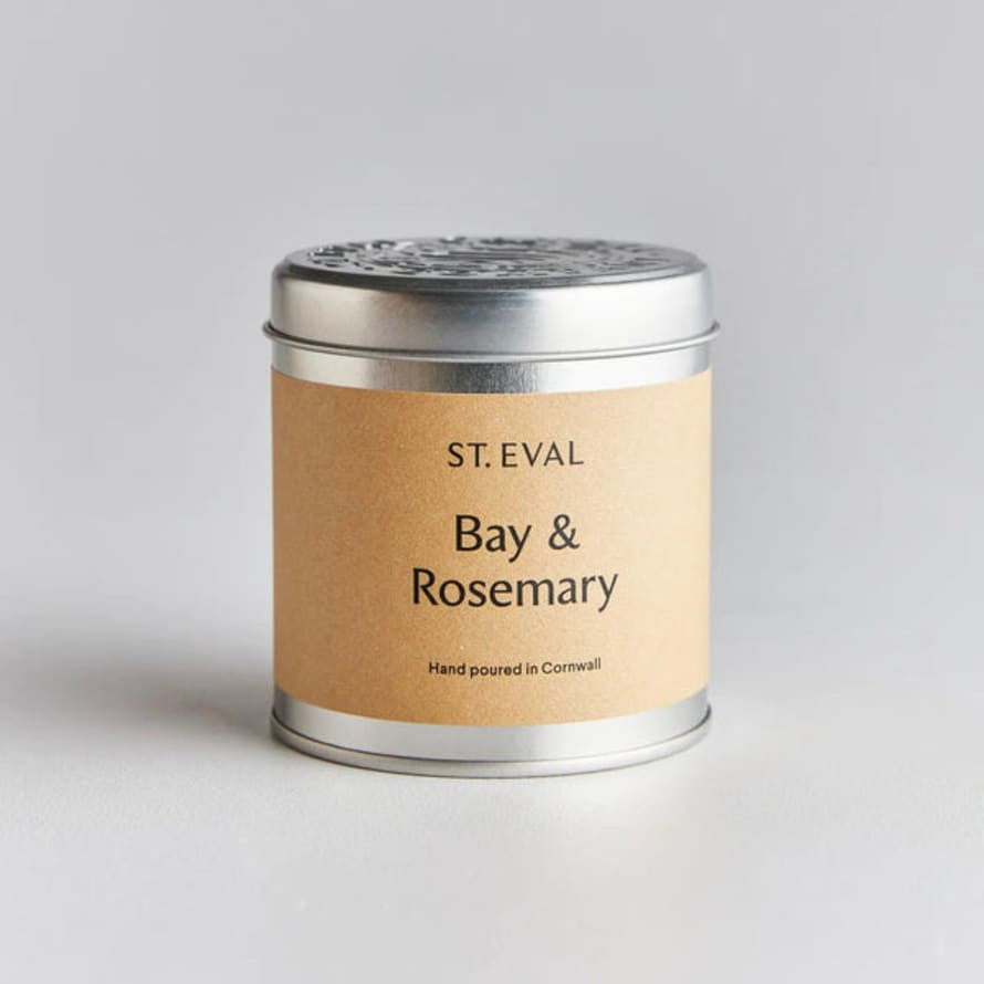 St Eval Candle Company Bay and Rosemary Scented Tin Candle - Trouva | Trouva (Global)