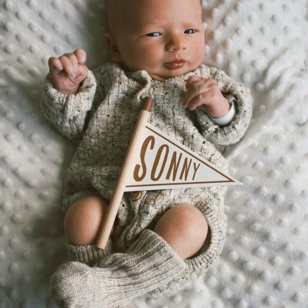 Personalised Mini Pennant Flag - Name Flag, Nursery Decor, Paper Flag, Birth Announcement - Etsy | Etsy (US)