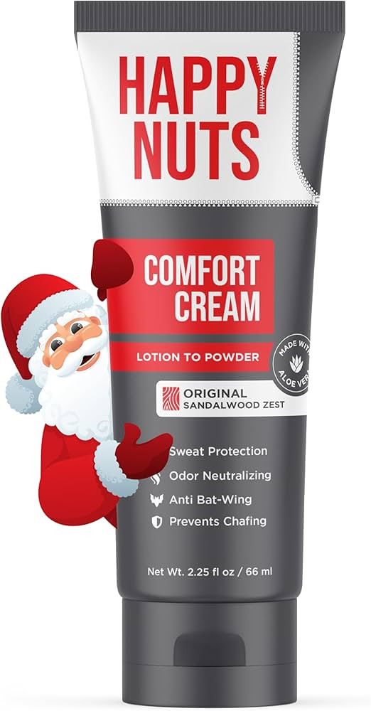 HAPPY NUTS Comfort Cream Deodorant For Men: Anti-Chafing Sweat Defense, Odor Control, Aluminum-Fr... | Amazon (US)