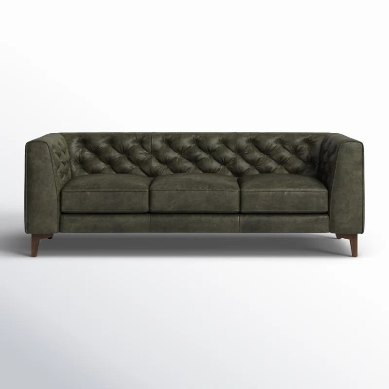 Peale 89'' Full-Grain Genuine Italian Leather Sofa | Wayfair North America