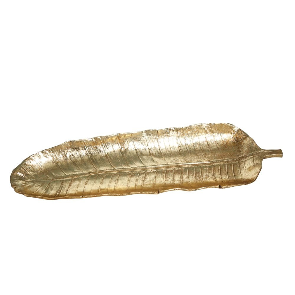 Decorative Polyresin Leaf Gold Tray | Pier 1 Online