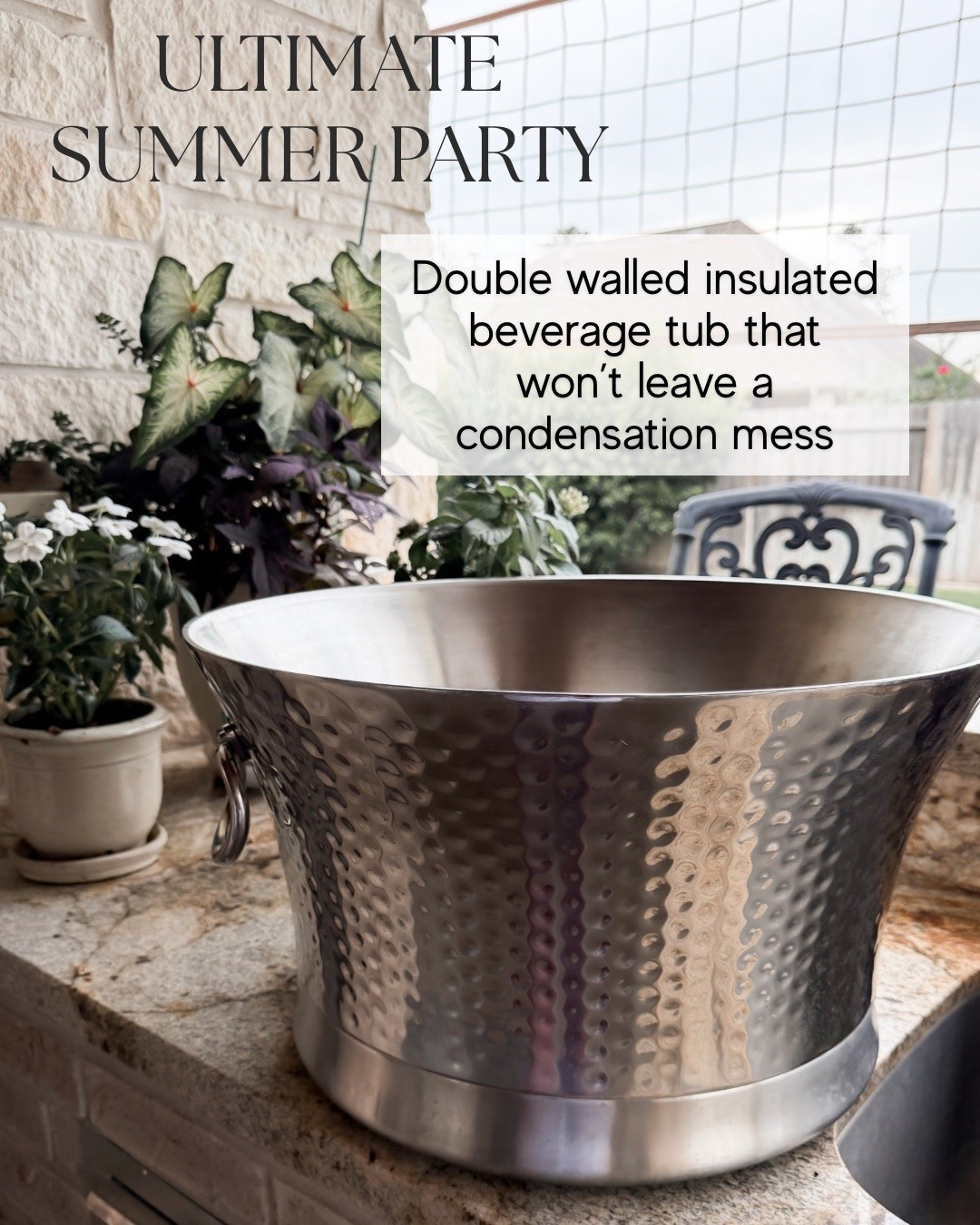 This beverage tub has been one of my favorite hosting finds for summer gatherings. It keeps drinks chilled, looks beautiful sitting out on the patio, and makes serving guests so much easier because everyone can grab what they need. Perfect for pool days, backyard dinners, and entertaining friends.

Beverage tub, outdoor entertaining, summer hosting, patio party essentials, drink station, backyard entertaining, pool party ideas, hosting essentials, summer gatherings, entertaining favorites, HauteandHumid

#LTKHome #LTKSeasonal #LTKdayinmylife