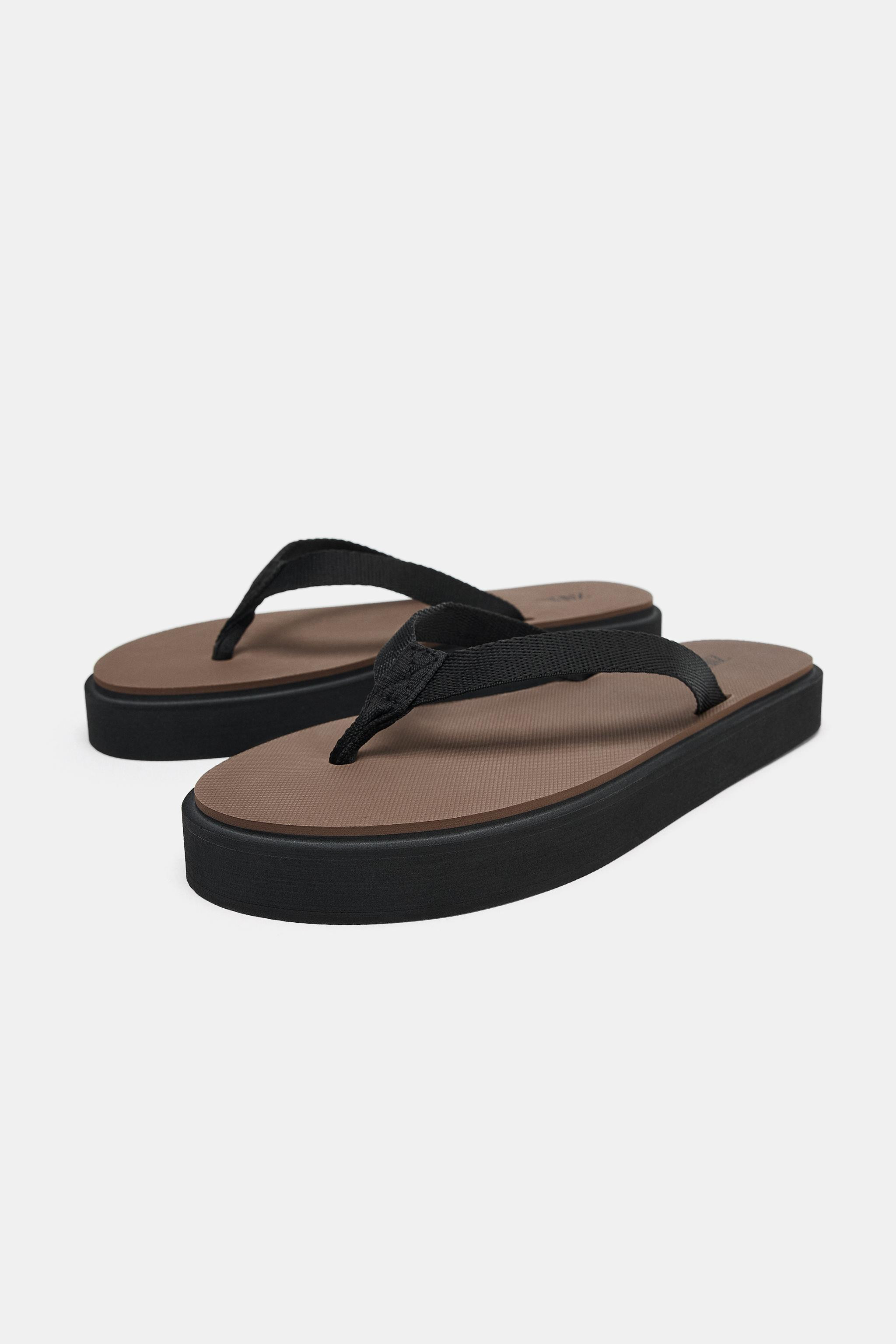 COMBINED FLAT SANDALS | Zara UK