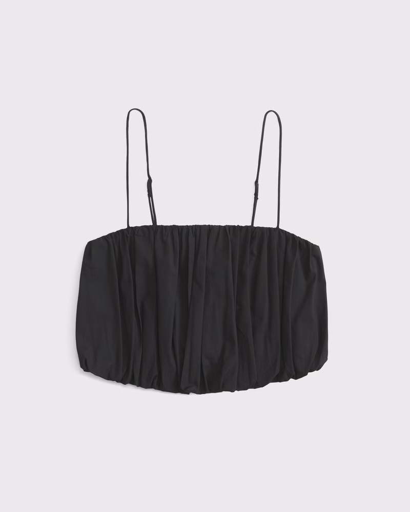 Cropped Bubble Hem Cami | Abercrombie & Fitch (US)
