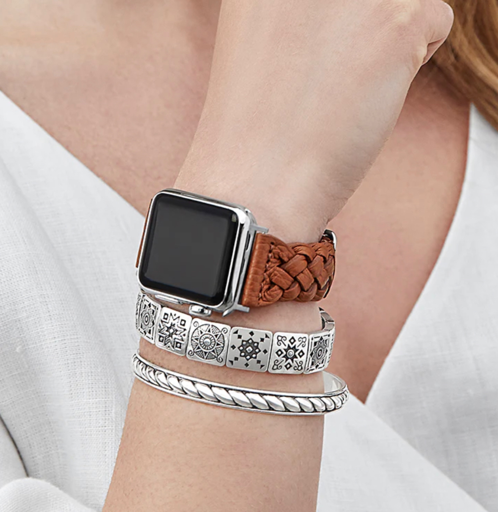 #sutton #leather #leatherwatchband #watchband #gift #silver #silverbracelet #mothersday #applewatch #applewatchband #braidedwatchband #timeless #classic #chic 

#LTKGiftGuide #LTKFind #LTKstyletip