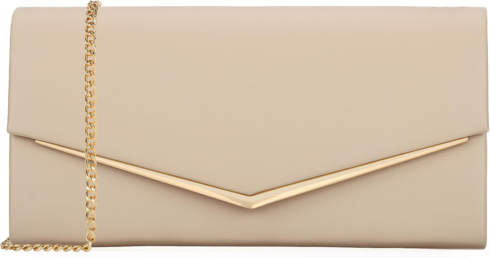 Women’s Evening Handbag Vegan Leather Ladies Envelope Clutch Classic Elegant Purse Bags | Amazon (US)