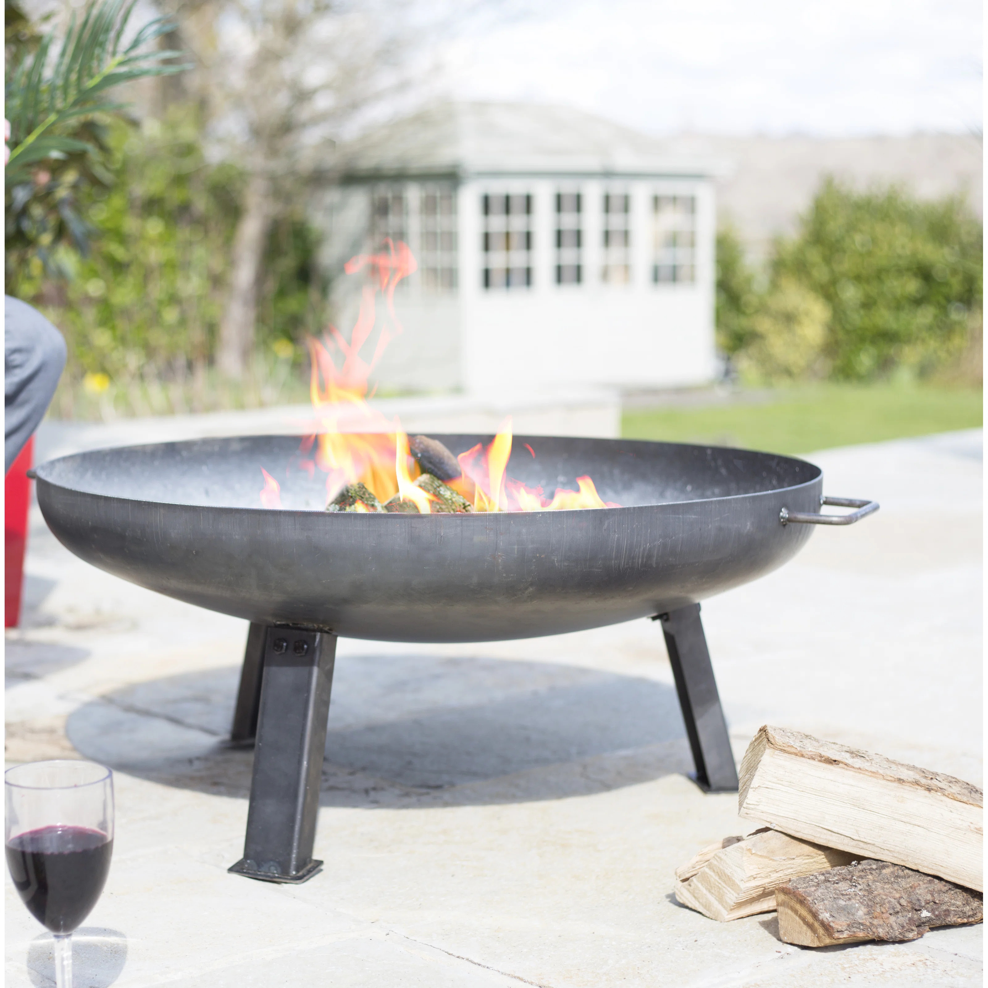 La Hacienda Pittsburgh Industrial Heavy Duty Steel Firepit | Wayfair UK