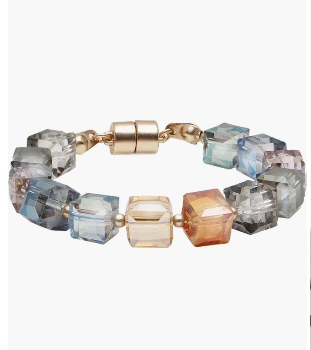 Faceted Stone Bead Bracelet
SAACHI

Crafted with light-catching faceted beads, this bracelet shimmers with every movement. A magnetic closure adds a touch of ease making it as effortless to wear as it is eye-catching

#LTKSeasonal #LTKTravel #LTKWorkwear